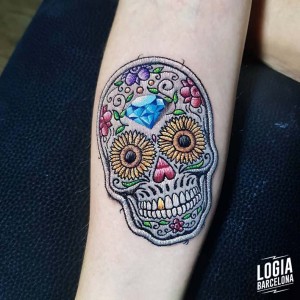 tatuaje_brazo_catrina_mexicana_logia_barcelona_duda_lozano 